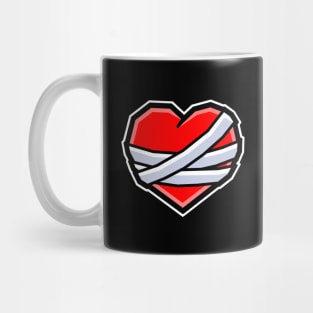 Big Red Mending Heart with Bandages - Recovery and Healing Gift  - Mending Heart Mug